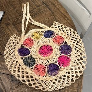 Vintage Colorful straw bag